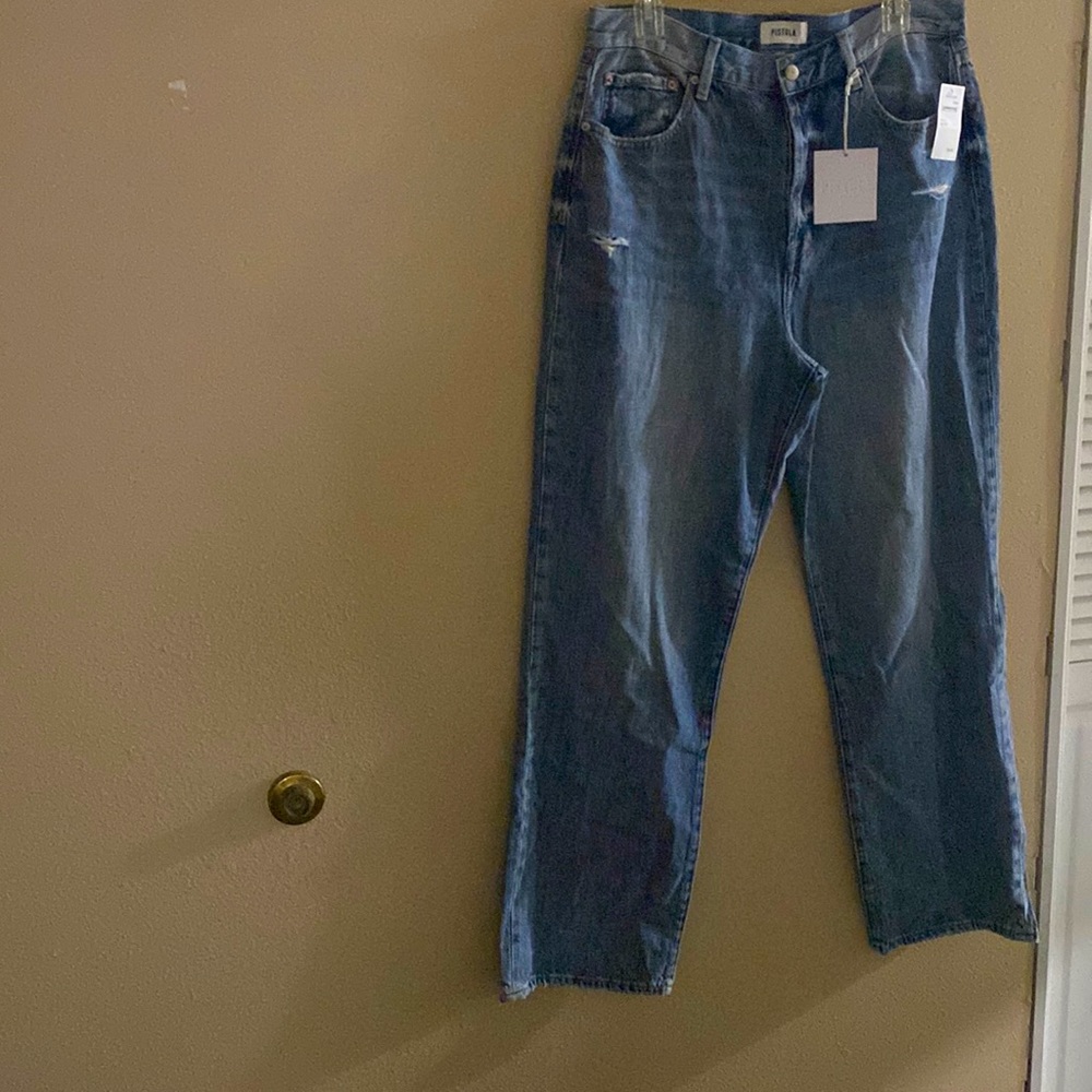 PISTOLA Cassie Super High Rise Straight Jeans new with tags waist 31 inseam 30